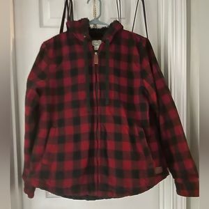 LLbean buffalo Sherpa lined zip up jacket